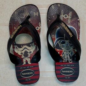 Fun Star Wars Havaianas flip flop thongs kids size 3-4 years